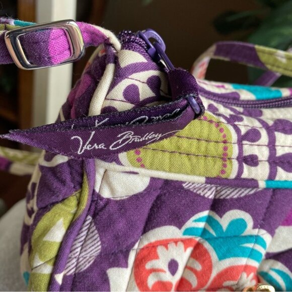 Coach and Vera Bradley with lilac leather wristlet and fabric bag EUC - Picture 3 of 9